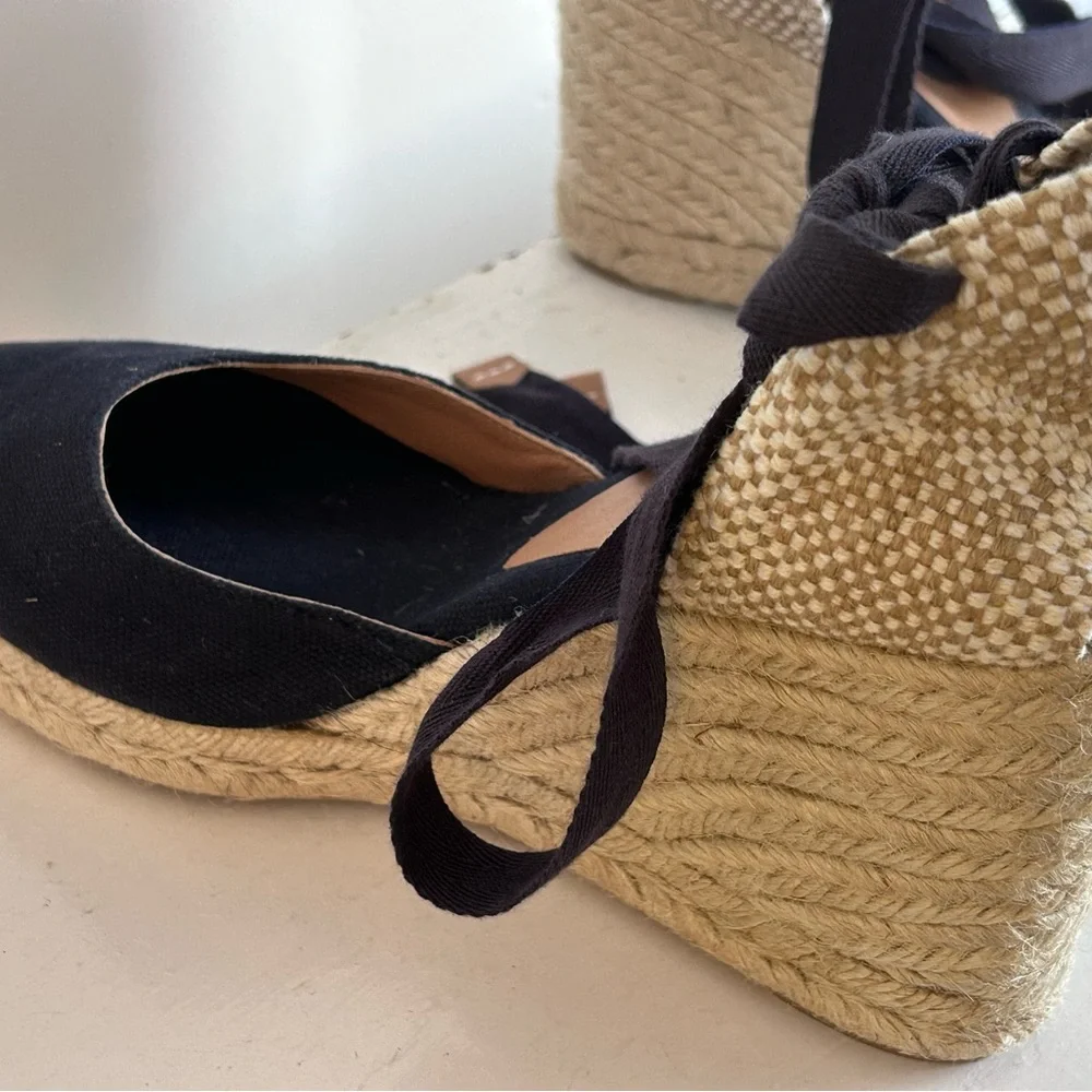 Castaner Dark Blue Carina 60mm Wedge Espadrille